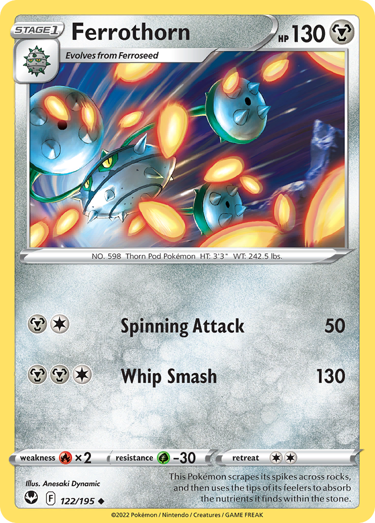Silver Tempest Ferrothorn #122/195