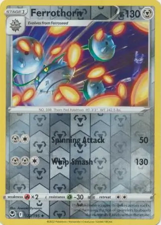 Silver Tempest Ferrothorn #122/195 reverse holo