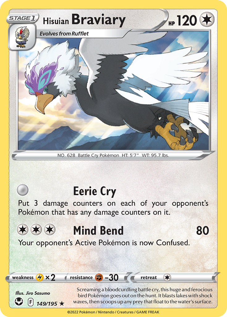 Silver Tempest Hisuian Braviary #149/195