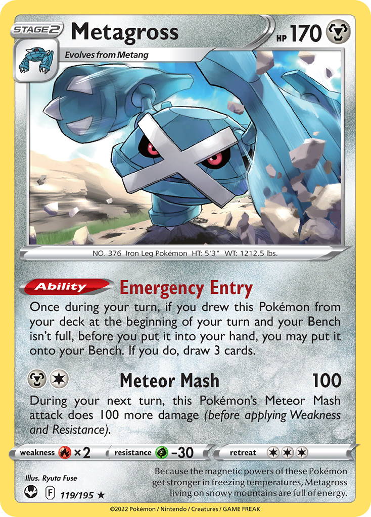 Silver Tempest Holo Metagross #119/195