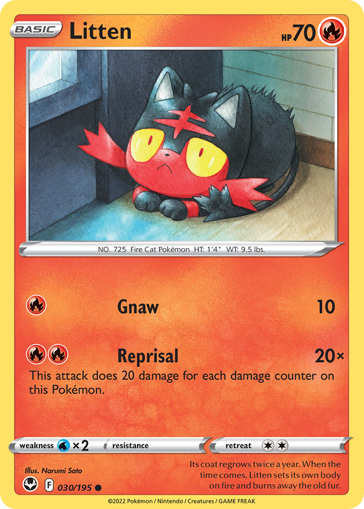 Silver Tempest Litten #30/195