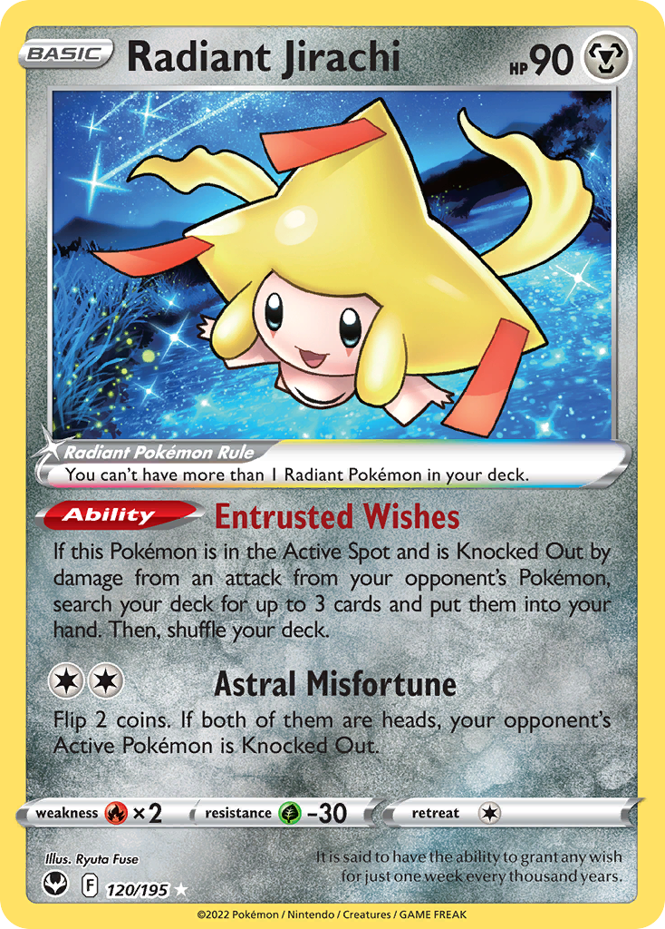 Silver Tempest Radiant Jirachi #120/195