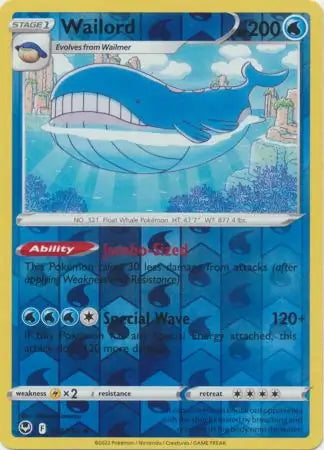 Silver Tempest Wailord #38/195 reverse holo