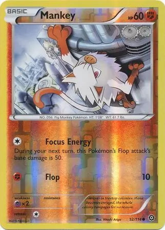 Steam Siege Mankey #52/114 reverse holo