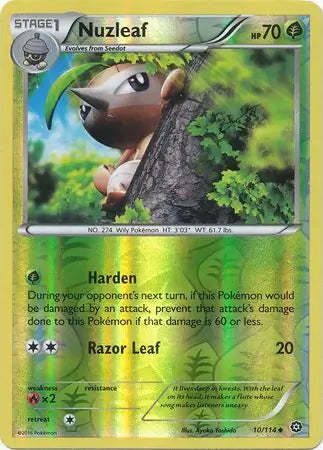 Steam Siege Nuzleaf #10/114 reverse holo
