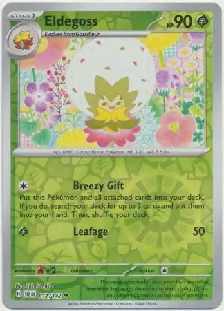 Stellar Crown Eldegoss #11/142 reverse holo