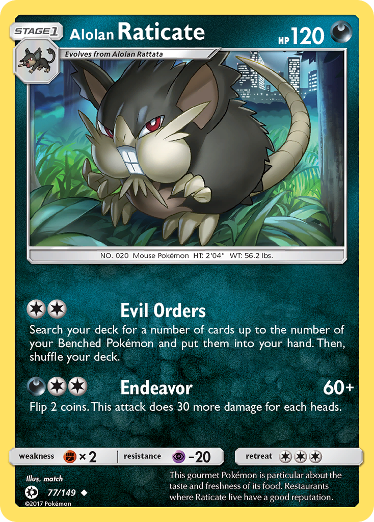 Sun & Moon Alolan Raticate #77/149