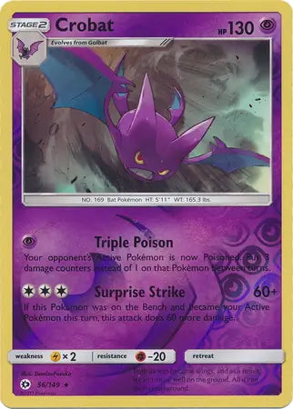 Sun & Moon Crobat #56/149 reverse holo