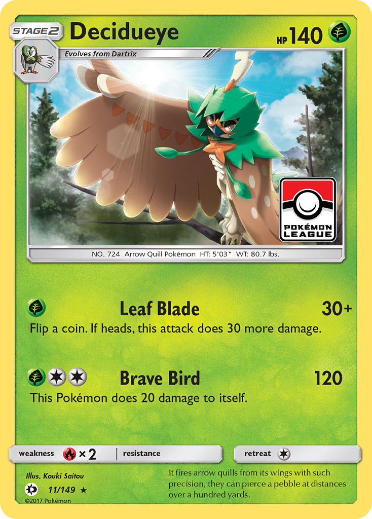Sun & Moon Decidueye #11 League Promo