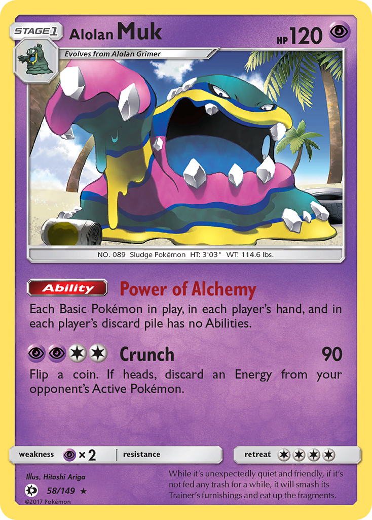 Sun & Moon Holo Alolan Muk #58/149
