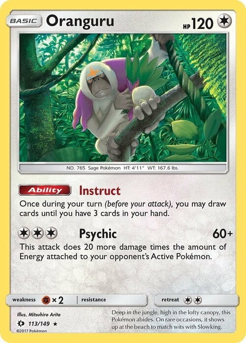 Sun & Moon Holo Oranguru #113/149
