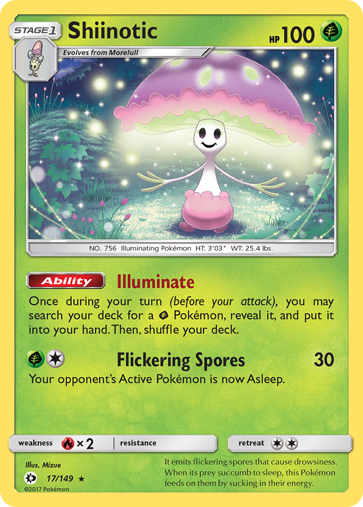 Sun & Moon Holo Shiinotic #17/149