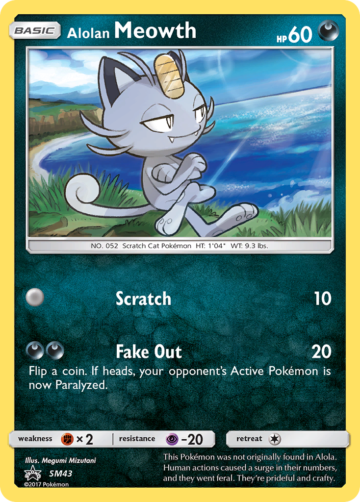 Sun & Moon Promo Alolan Meowth #43