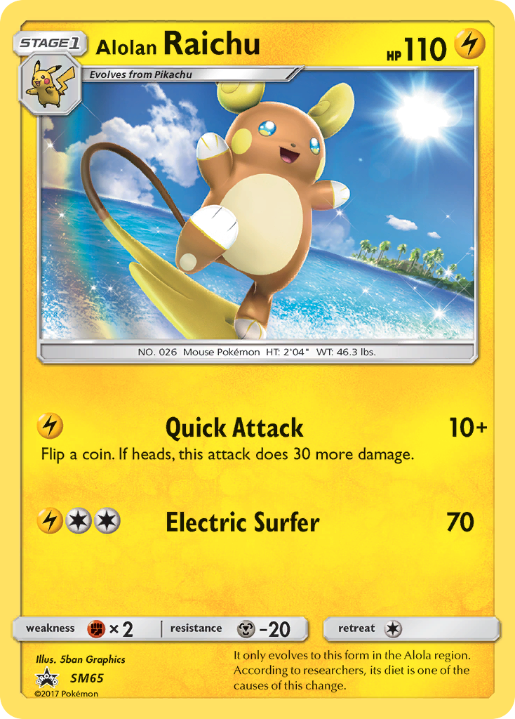 Sun & Moon Promo Alolan Raichu #65