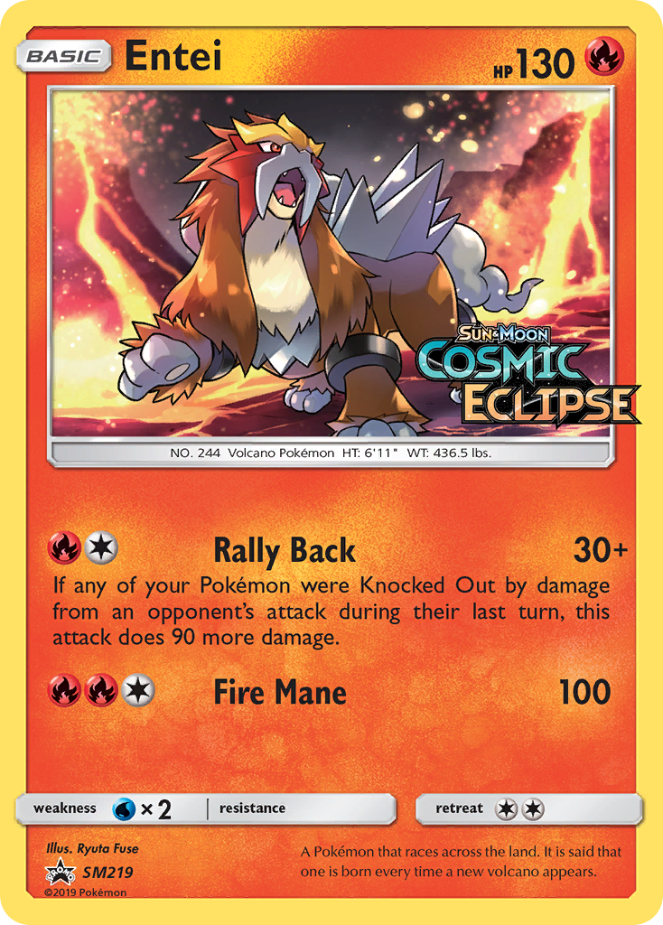 Sun & Moon Promo Entei #219
