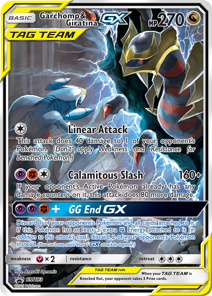 Sun & Moon Promo Garchomp & Giratina GX #193