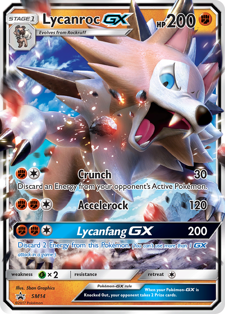 Sun & Moon Promo Lycanroc GX #14