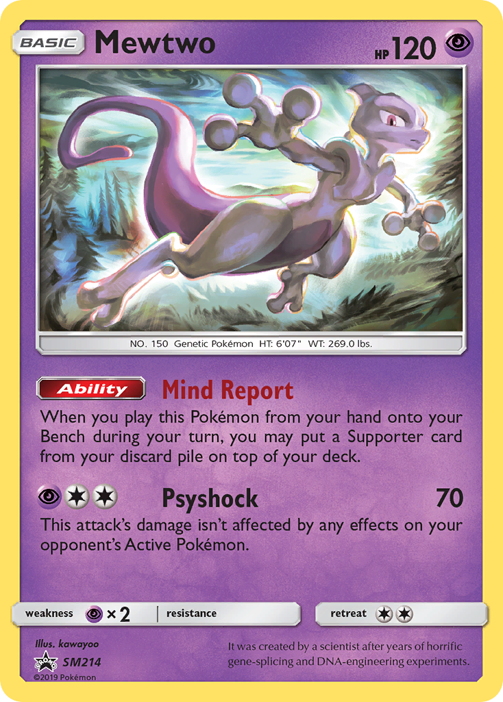 Sun & Moon Promo Mewtwo #214