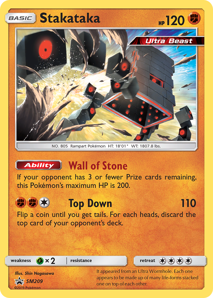 Sun & Moon Promo Stakataka #209