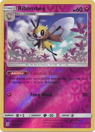 Sun & Moon Ribombee #93/149 reverse holo