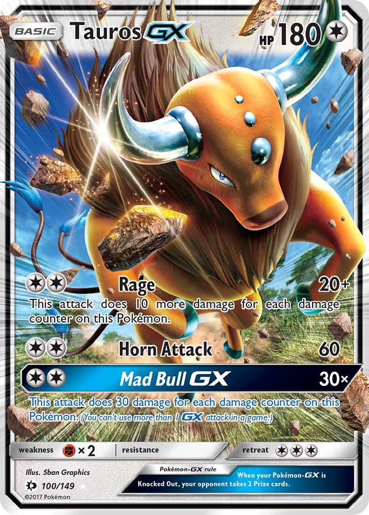 Sun & Moon Tauros GX #100/149