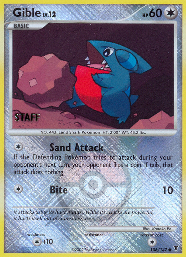 Supreme Victors Gible #106 Championships Staff Promo