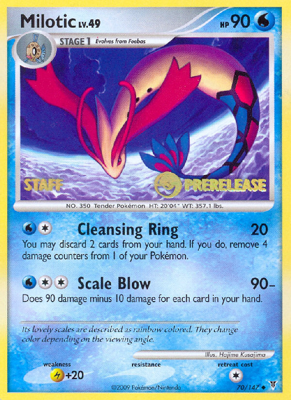 Supreme Victors Milotic #70 Prerelease Staff Promo