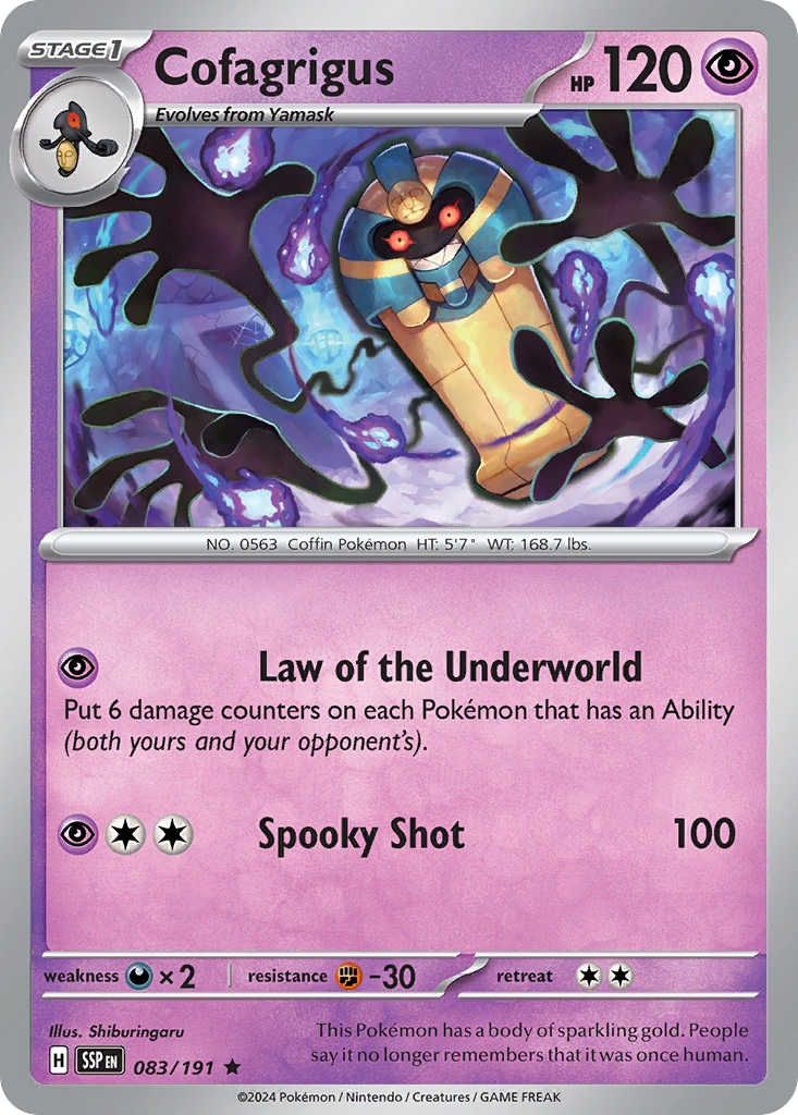 Surging Sparks Holo Cofagrigus #83/191