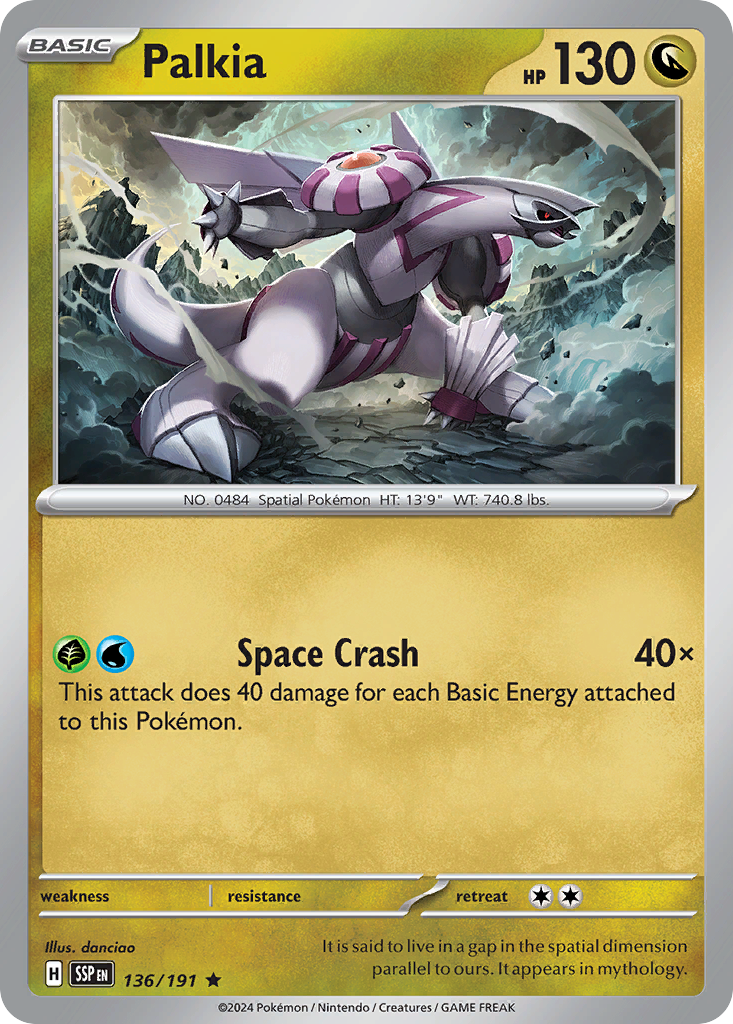 Surging Sparks Holo Palkia #136/191