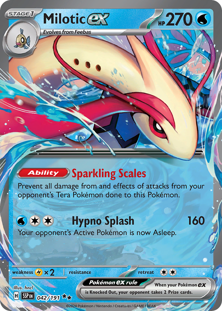 191 pokemon cards Surging Sparks Milotic ex #42/191 – Kaartenverzamelen.nl
