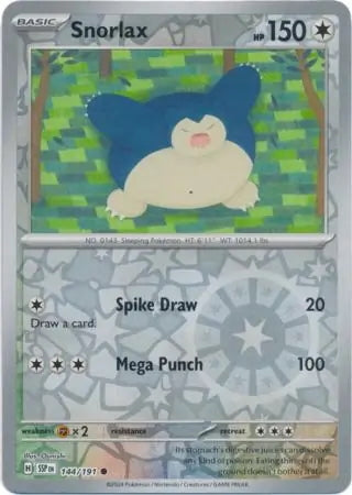 Surging Sparks Snorlax #144/191 reverse holo