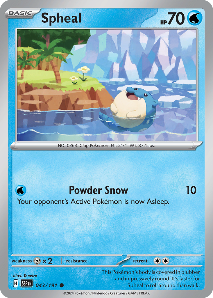 Surging Sparks Spheal #43/191