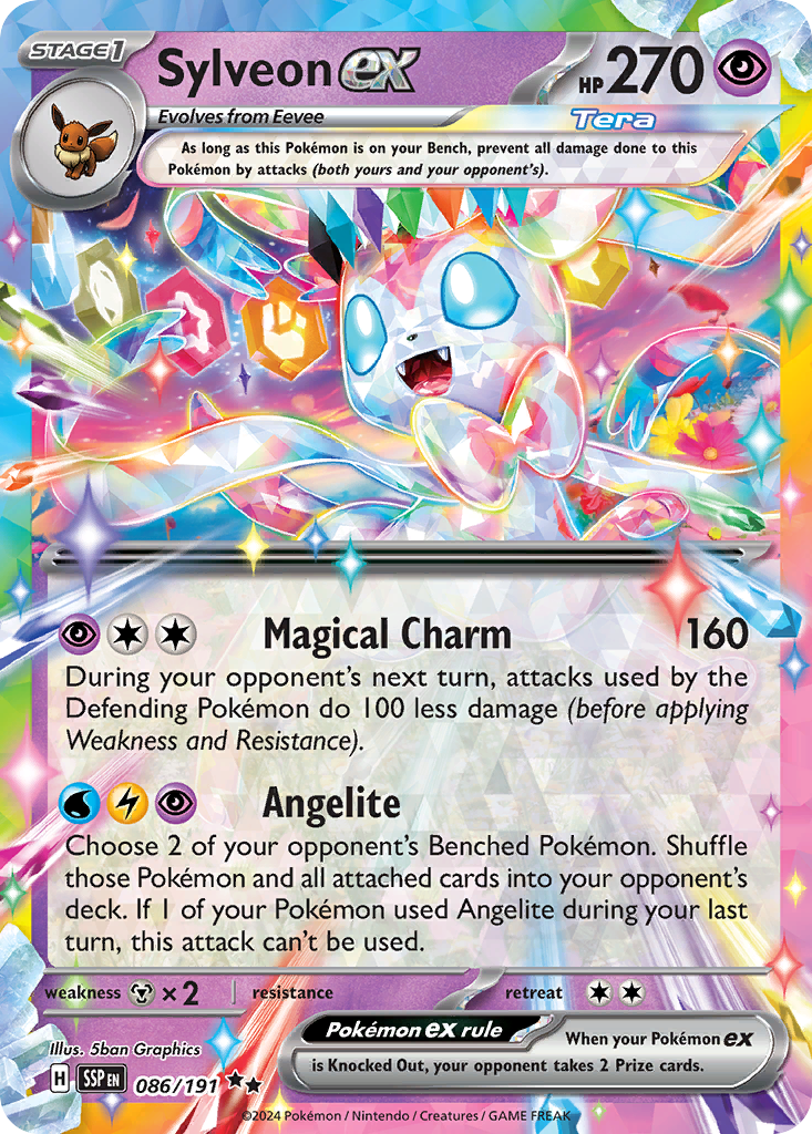 surging sparks secret rare cards Surging Sparks Sylveon ex #86/191 – Kaartenverzamelen.nl
