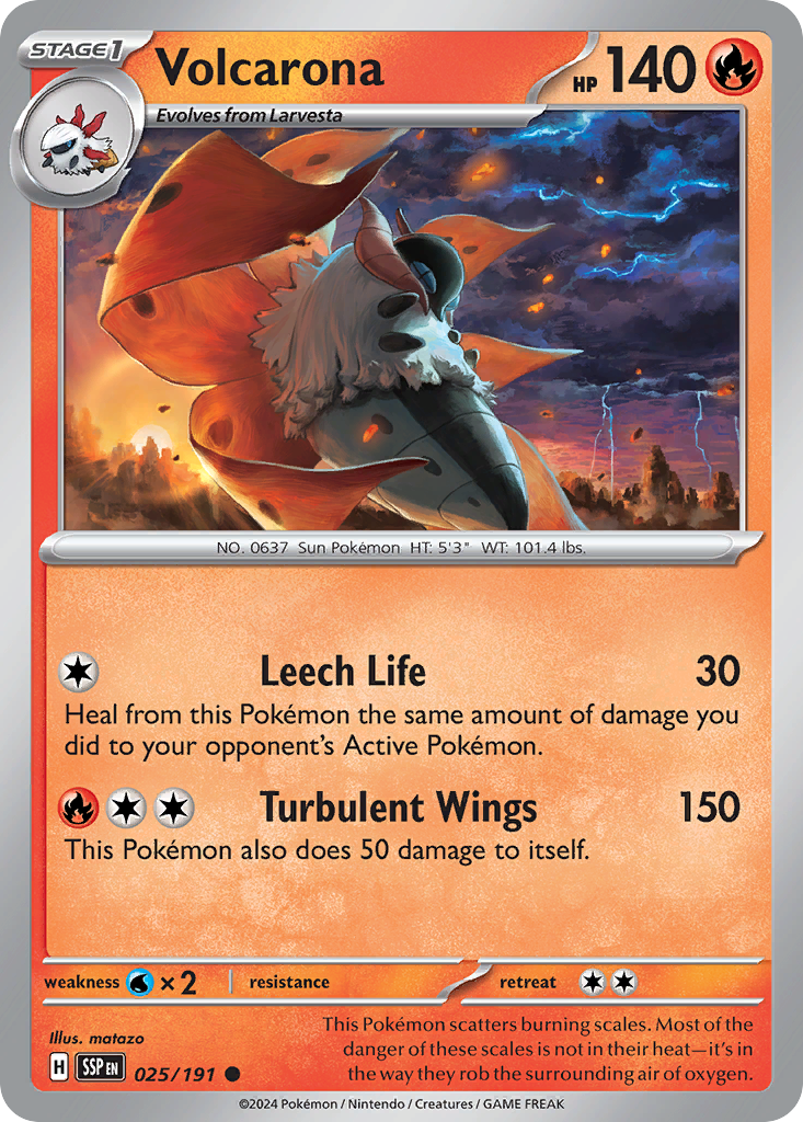Surging Sparks Volcarona #25/191