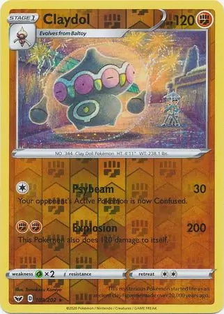 Sword & Shield Claydol #103/202 reverse holo