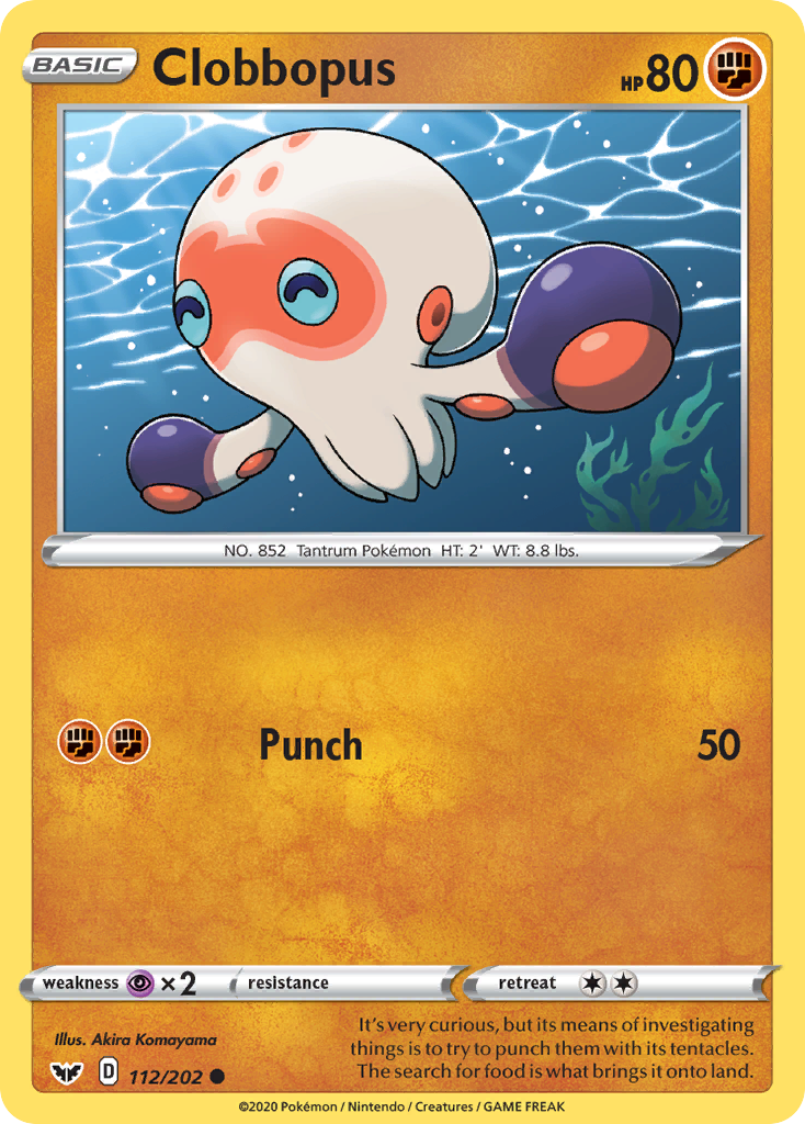 Sword & Shield Clobbopus #112/202