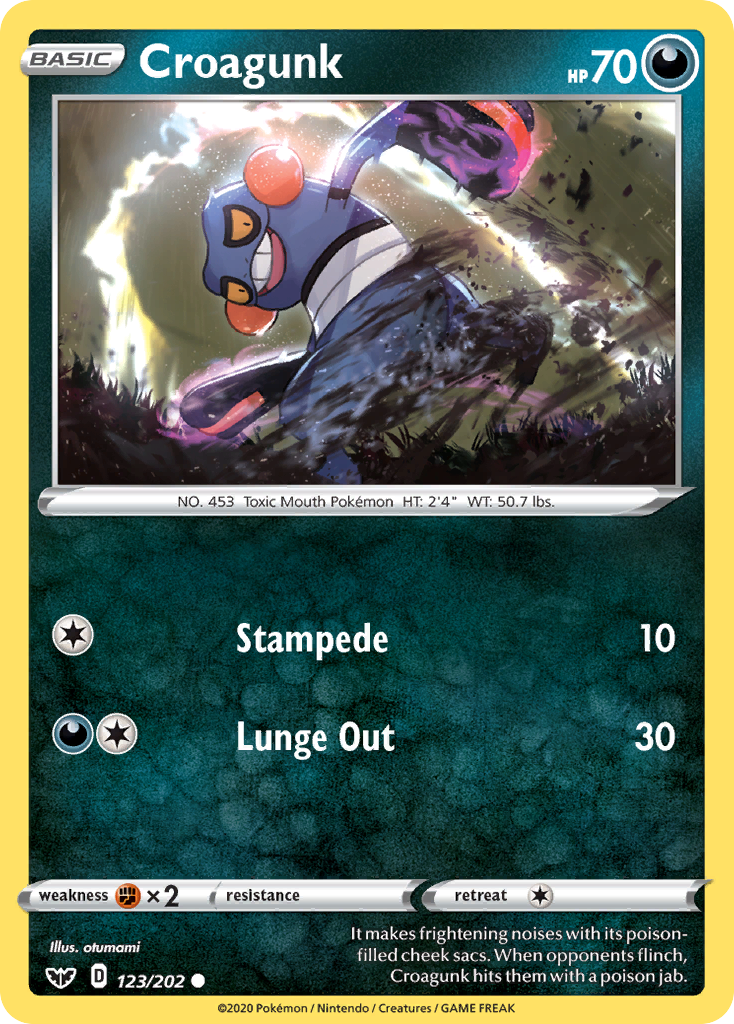 Sword & Shield Croagunk #123/202