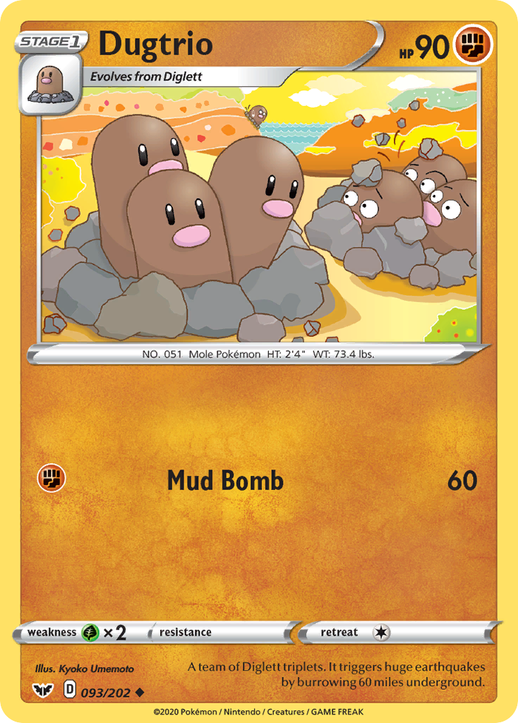 Sword & Shield Dugtrio #93/202