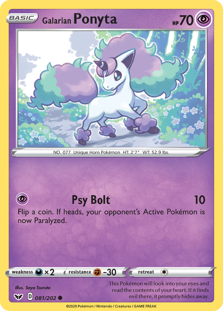 Sword & Shield Galarian Ponyta #81/202