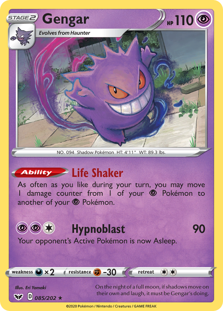 Sword & Shield Holo Gengar #85/202