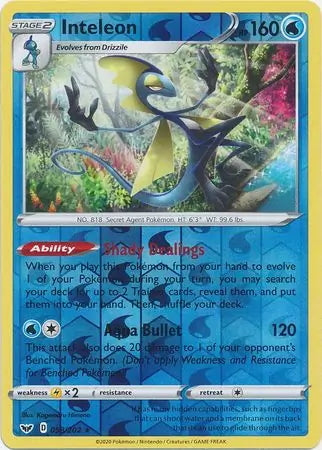 Sword & Shield Inteleon #58/202 reverse holo