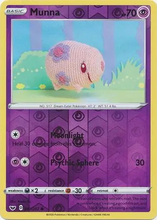 Sword & Shield Munna #87/202 reverse holo