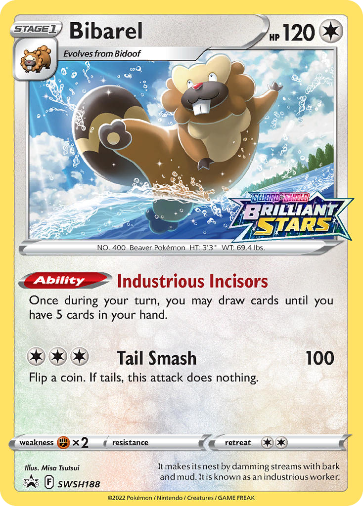 Sword & Shield Promo's Holo Bibarel #188