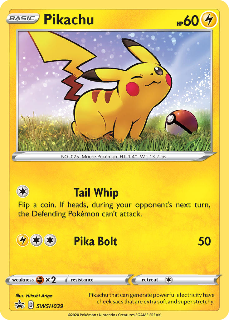 Sword & Shield Promos Holo Pikachu #39 –