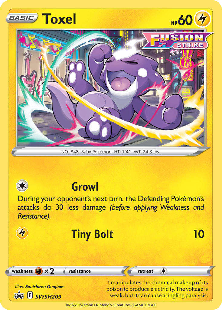 Sword & Shield Promo's Holo Toxel #209