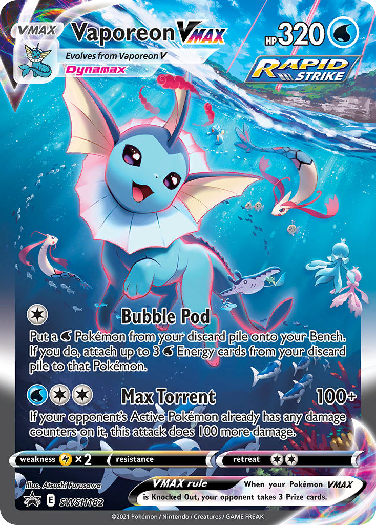 Sword & Shield Promo's Vaporeon VMAX #182
