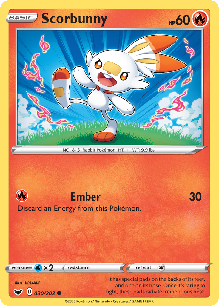 Sword & Shield Scorbunny #30/202