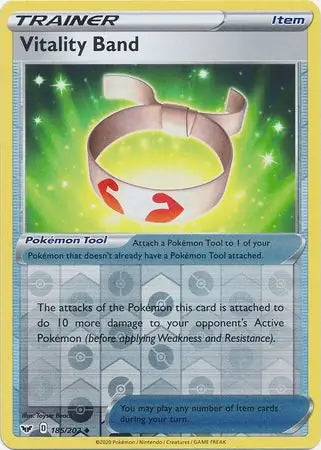 Sword & Shield Vitality Band #185/202 reverse holo
