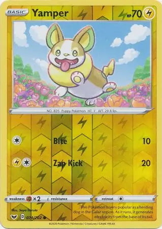 Sword & Shield Yamper #74/202 reverse holo