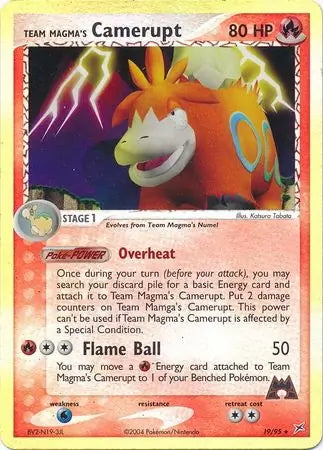 Team Magma v Aqua Team Magma's Camerupt #19/95 reverse holo